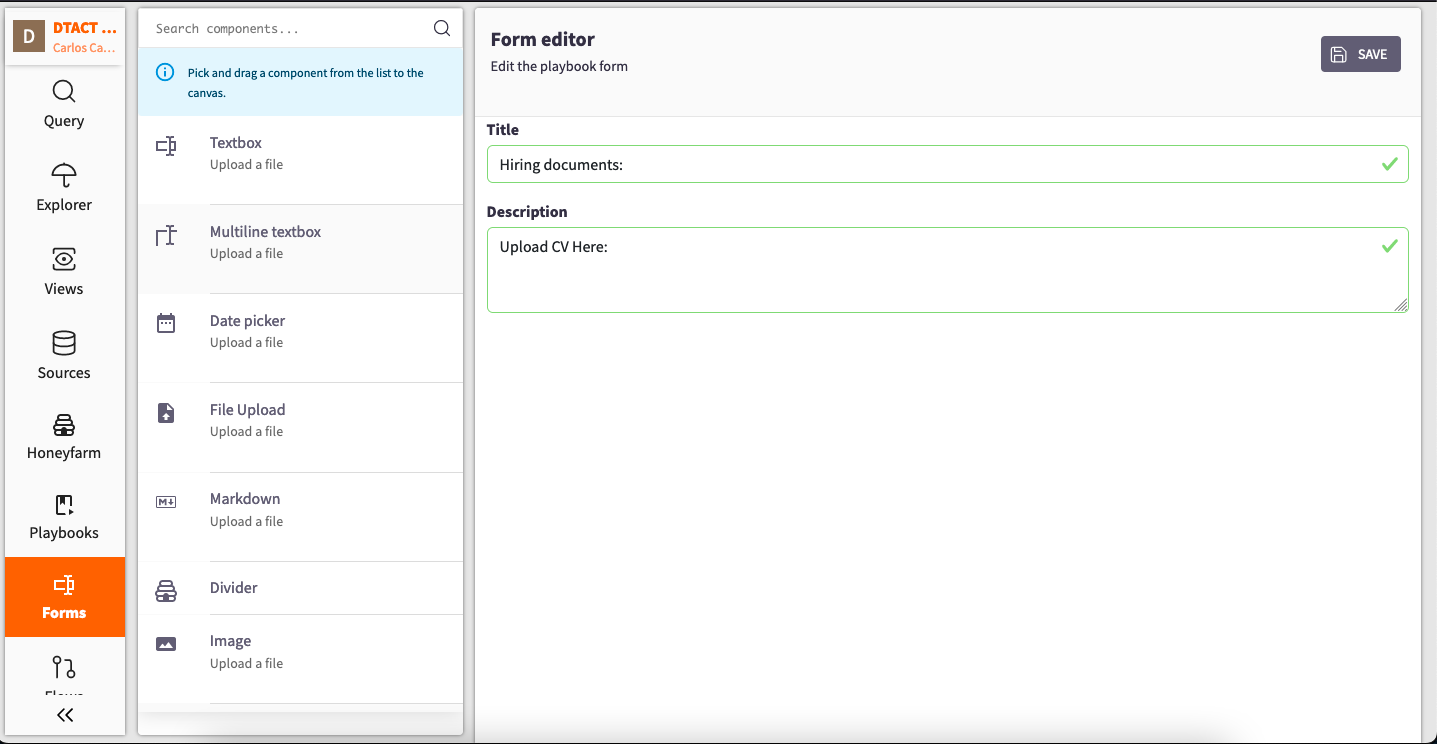 Forms configuration